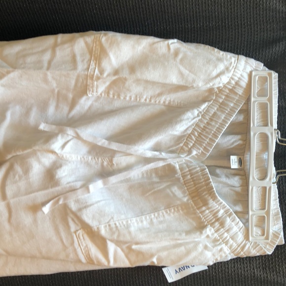 Comfy White Utility Pants - NEW - Picture 2 of 6